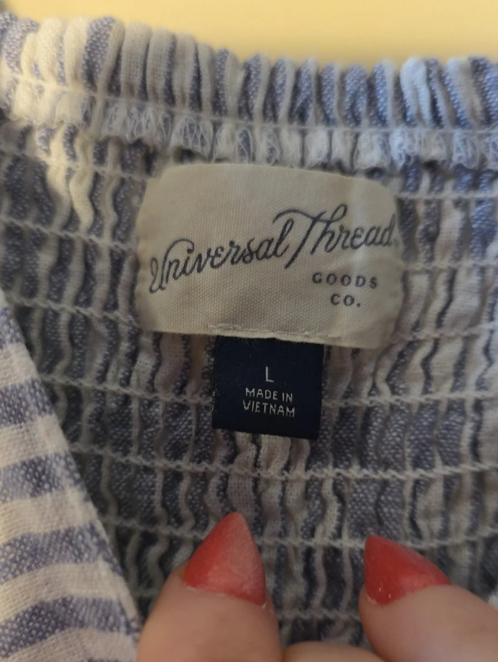 Universal Threaf Cropped Tank Top - Blue & White - Picture 3 of 6